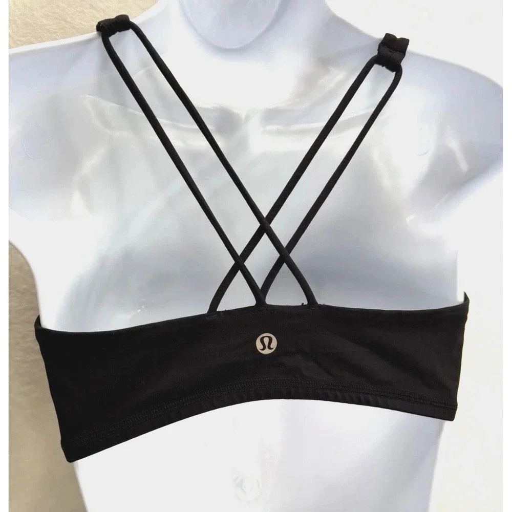 Lululemon Women's Like A Cloud Black Sports Bra Size 8 No Cup Pads
